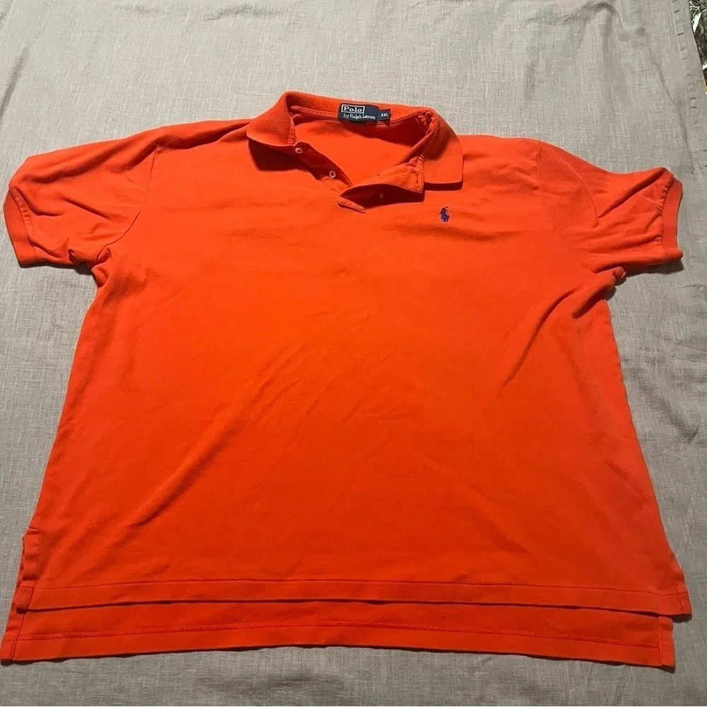 Polo Ralph Lauren Men's Bright Orange Size XXL Big and Tall Preppy Streetwear